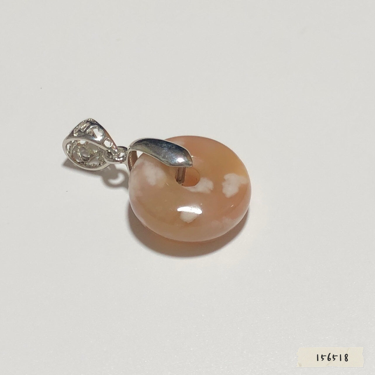 櫻花瑪瑙平安扣 約18.3mm #156518