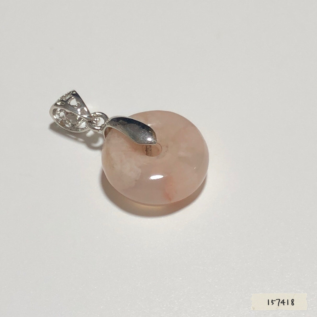 櫻花瑪瑙平安扣 約18.3mm #157418