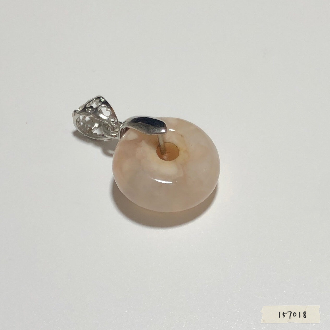 櫻花瑪瑙平安扣 約18.3mm #157018