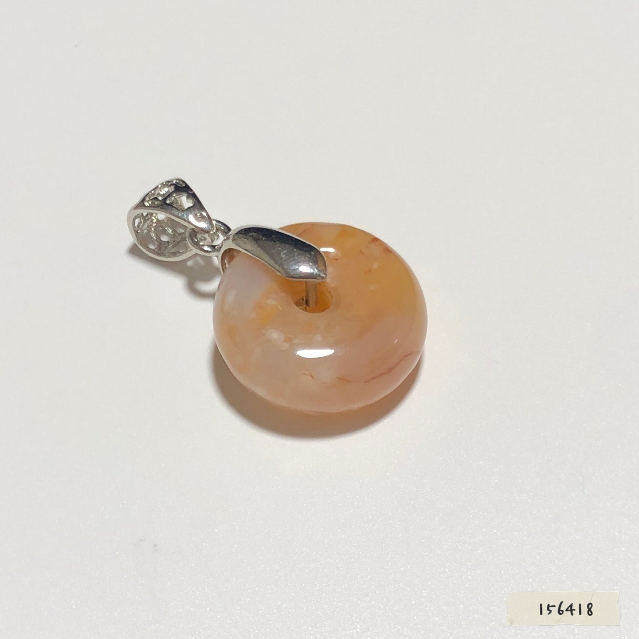 櫻花瑪瑙平安扣 約18.3mm #156418