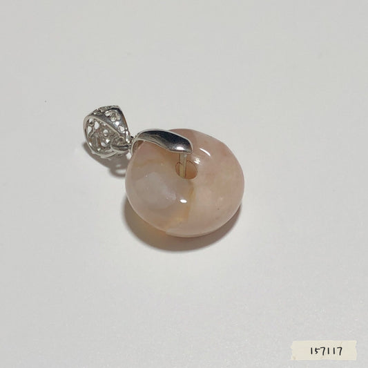 櫻花瑪瑙平安扣 約17.7mm #157117