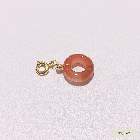 冰飄南紅吊墜 約13.5mm #332107