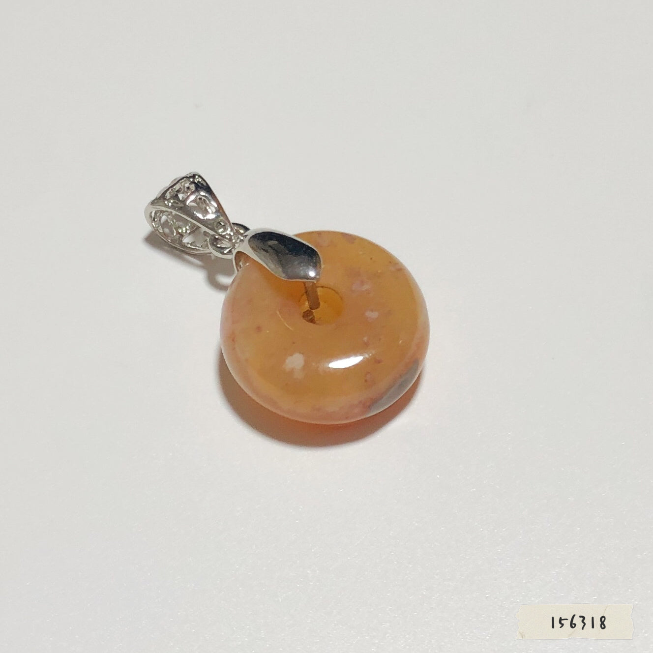 櫻花瑪瑙平安扣 約18.3mm #156318