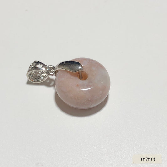 櫻花瑪瑙平安扣 約18.6mm #157518