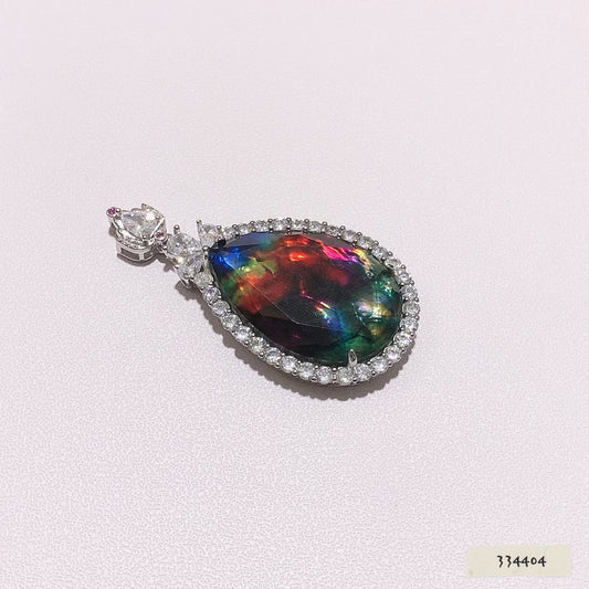 斑彩石吊墜 約40.9x25.9mm #334404