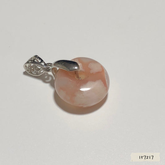 櫻花瑪瑙平安扣 約17.7mm #157217